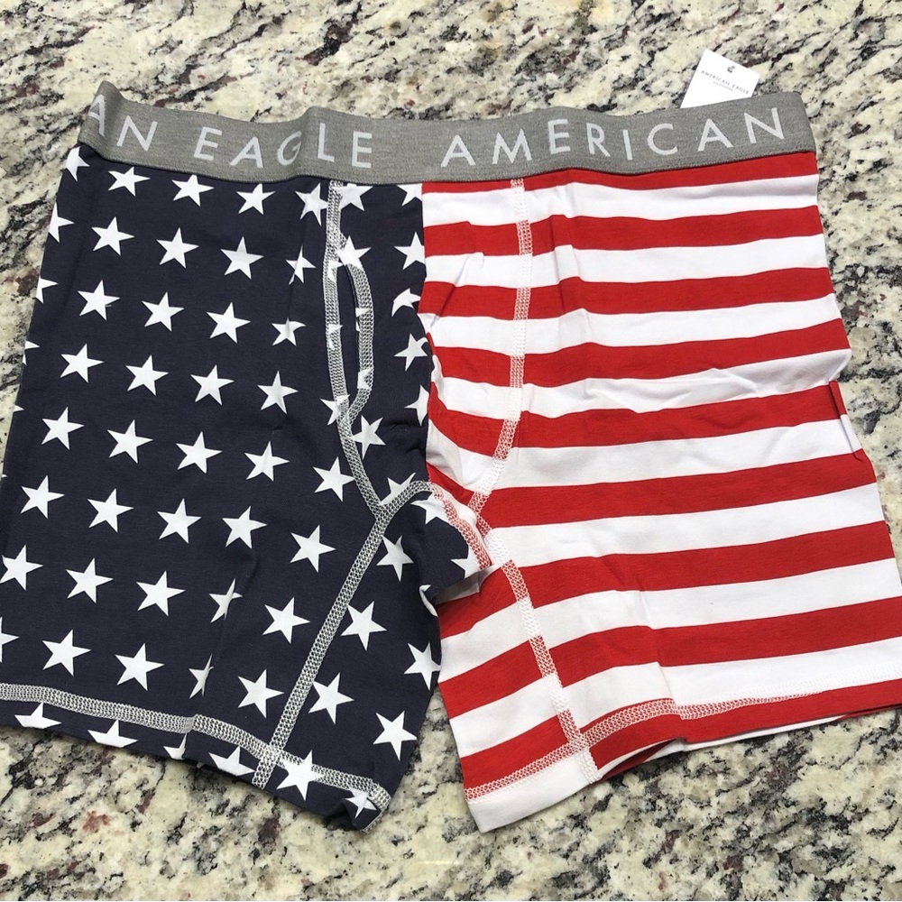 American Eagle stripes and stars boxer brief